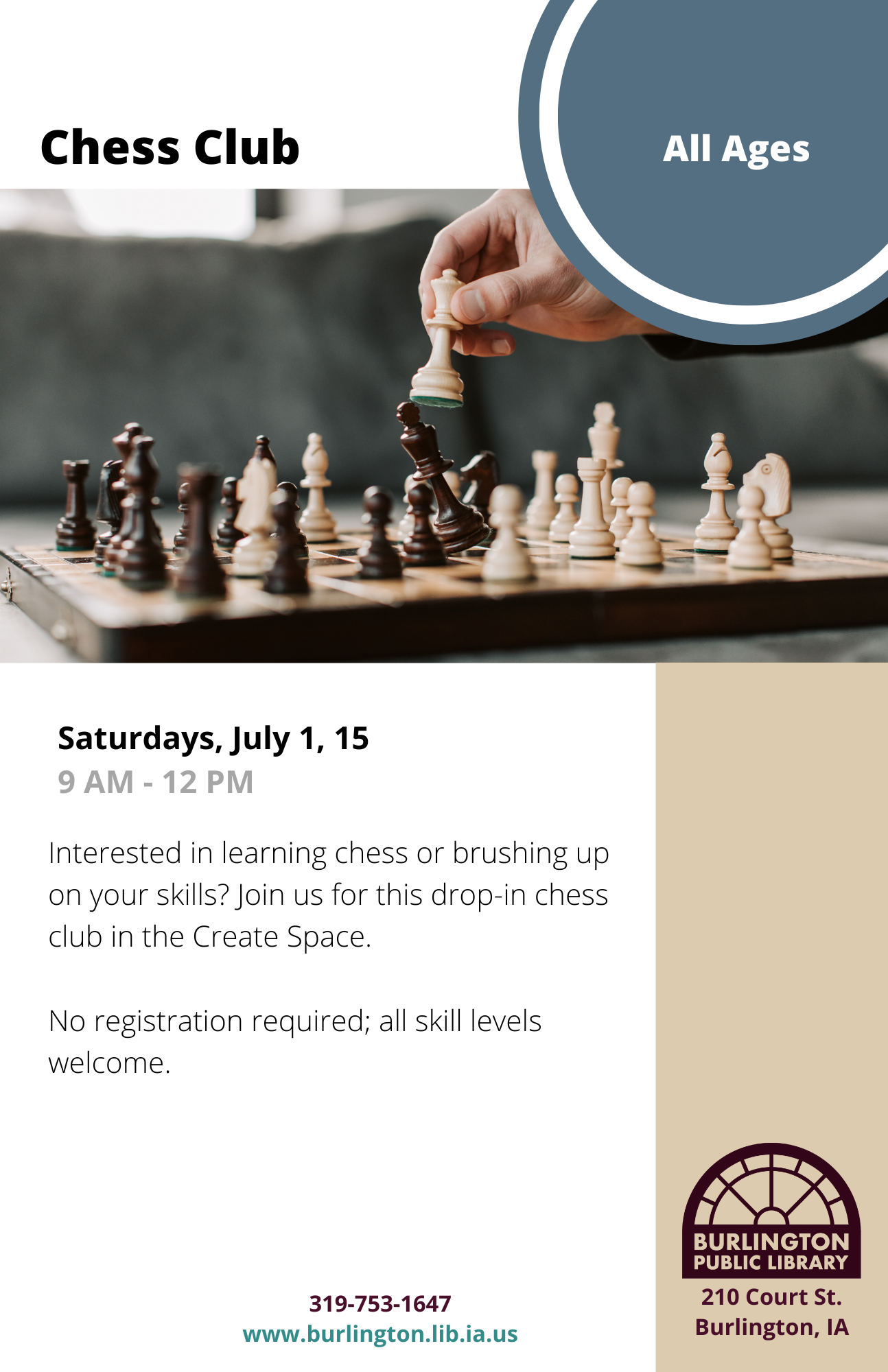 Chess Club :: Burlington Public Library